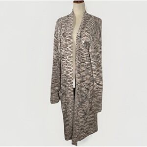 Pilcro‎ Anthropologie Longline Open Front Cardigan Sweater Duster M Pockets Knit